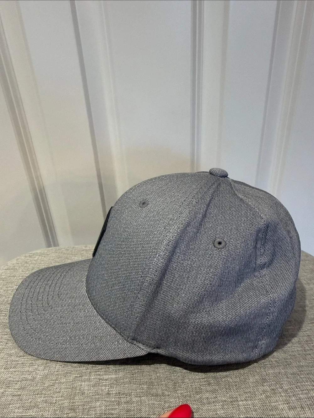 Travis Mathew Gray Flexfit Cap with Black Hex Patch